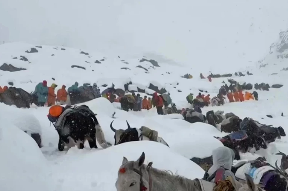 Dünyanın zirvəsində dəhşət: 1000 alpinist çətin vəziyyətdə qaldı (FOTO)